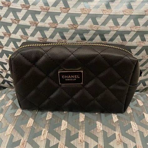 chanel beaute makeup bag microfiber|authentic chanel makeup bags.